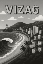 Round-Neck Destination T-Shirt - Vizag Color-Mono - Image 3