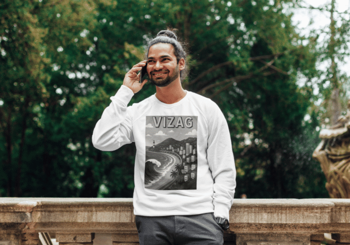 Round-Neck Destination T-Shirt - Vizag Color-Mono - Image 2